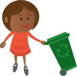 ELHA Girl Sprite With Green Bin