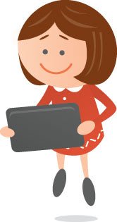 ELHA SPRITE Girl With Tablet